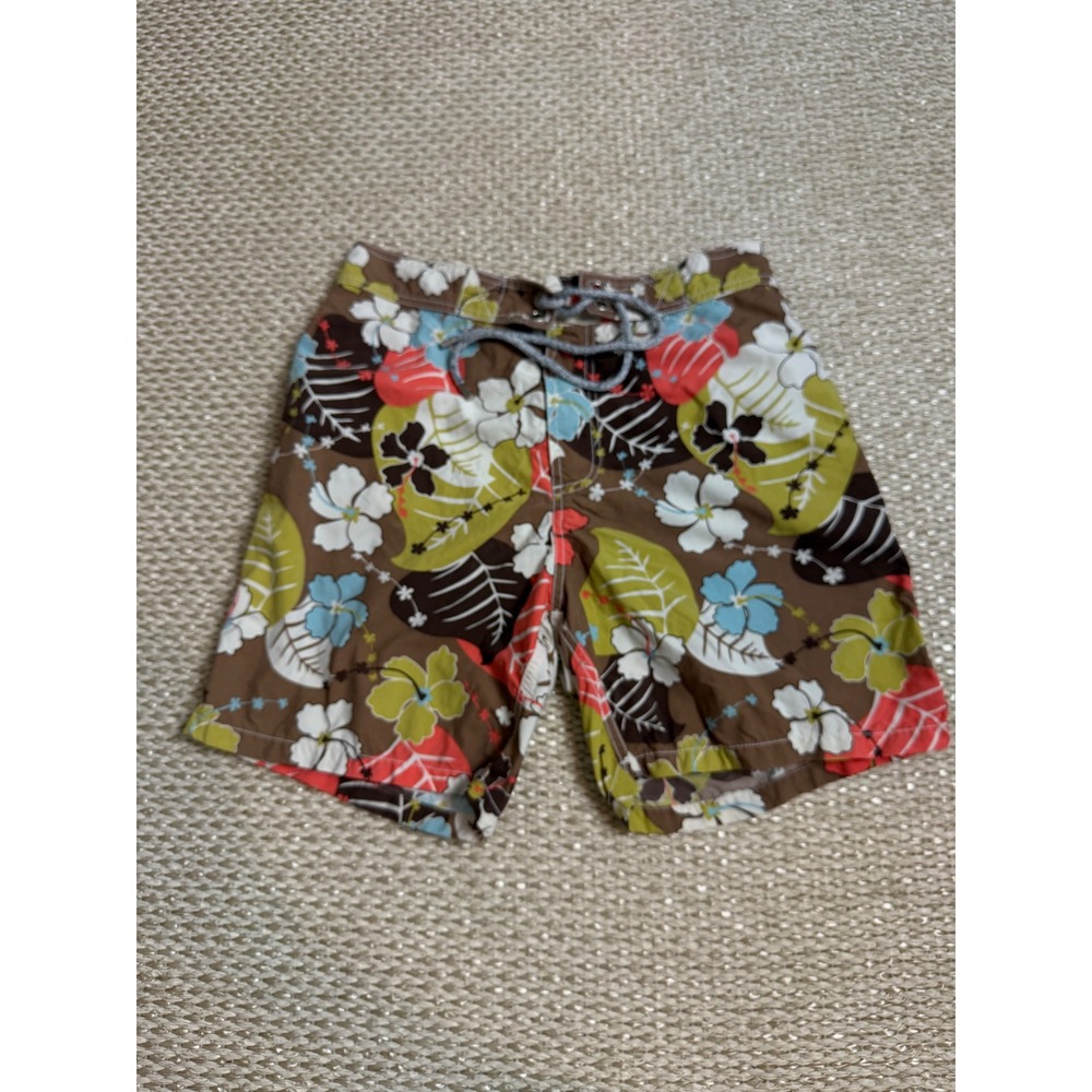 Vilebrequin Moorea Swim Trunks Mens Tropical Hibiscus Floral board shorts LG